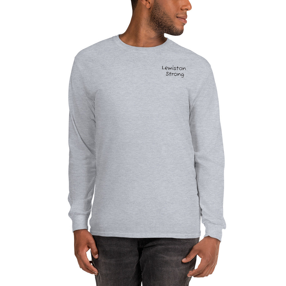 Lewiston Strong Long Sleeve Shirt Dark Outline