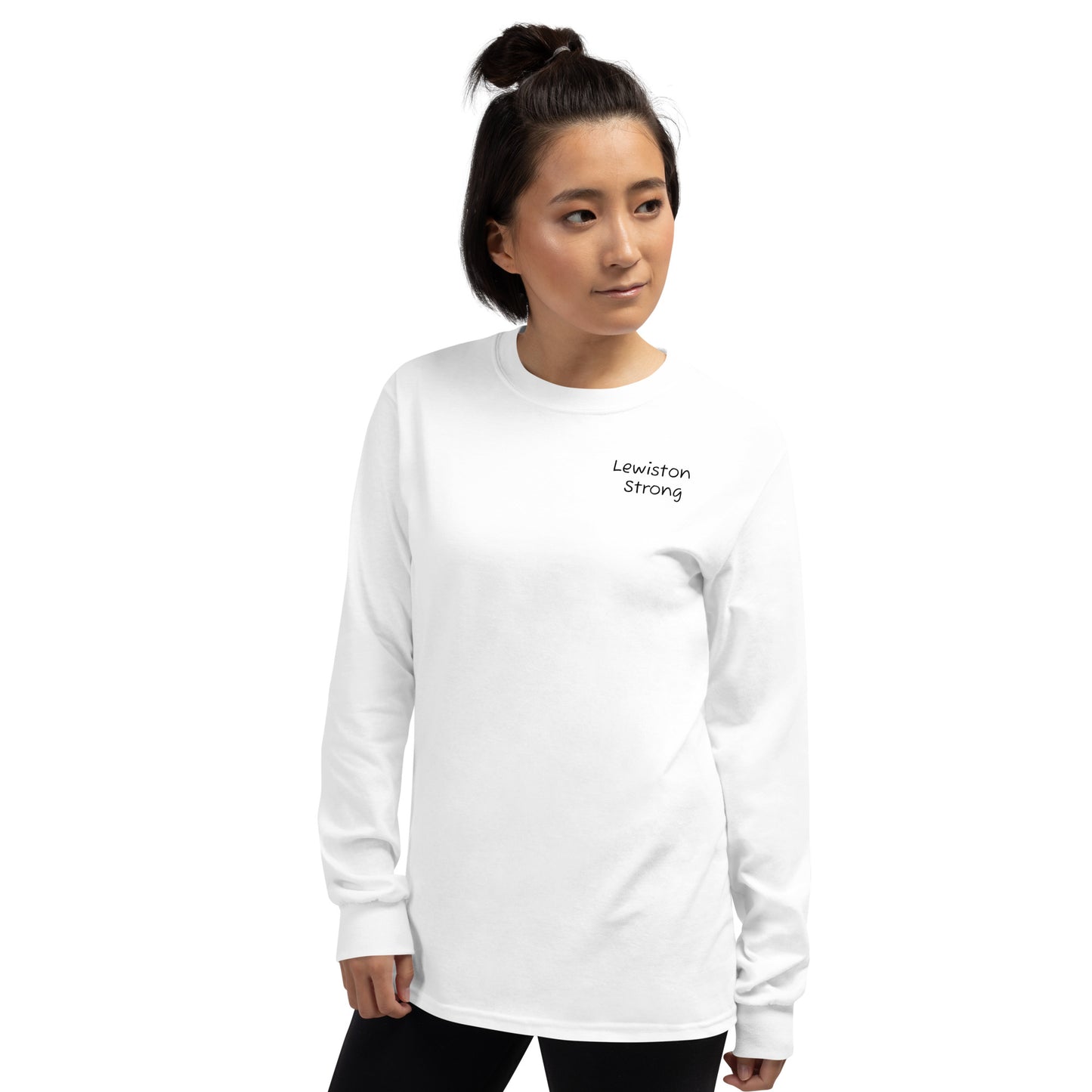 Lewiston Strong Long Sleeve Shirt Dark Outline