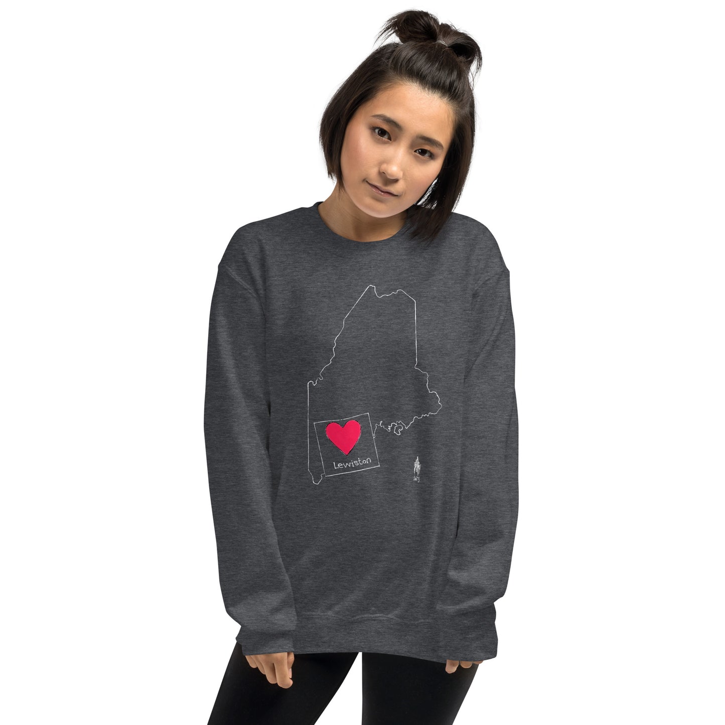 Lewiston Unisex Sweatshirt White Outline