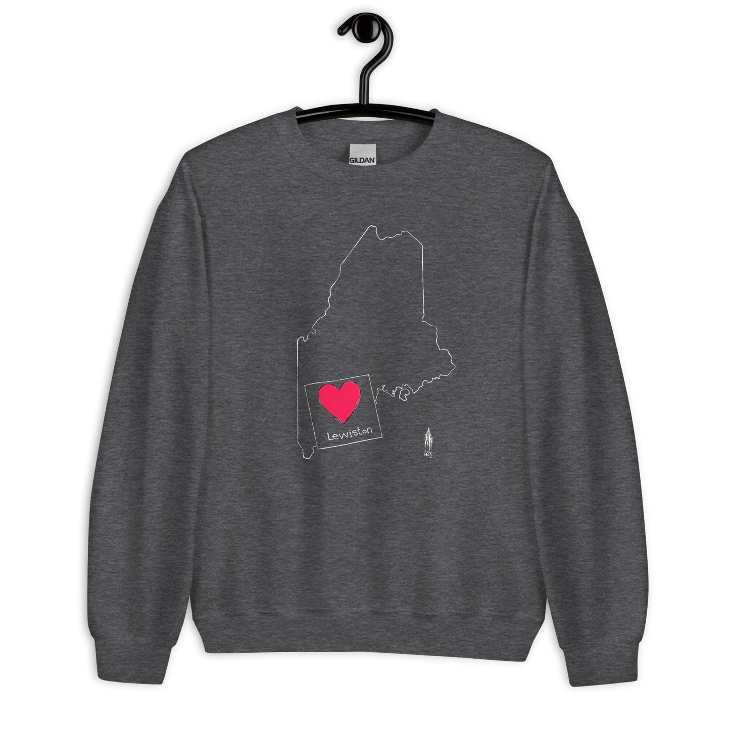 Lewiston Unisex Sweatshirt White Outline