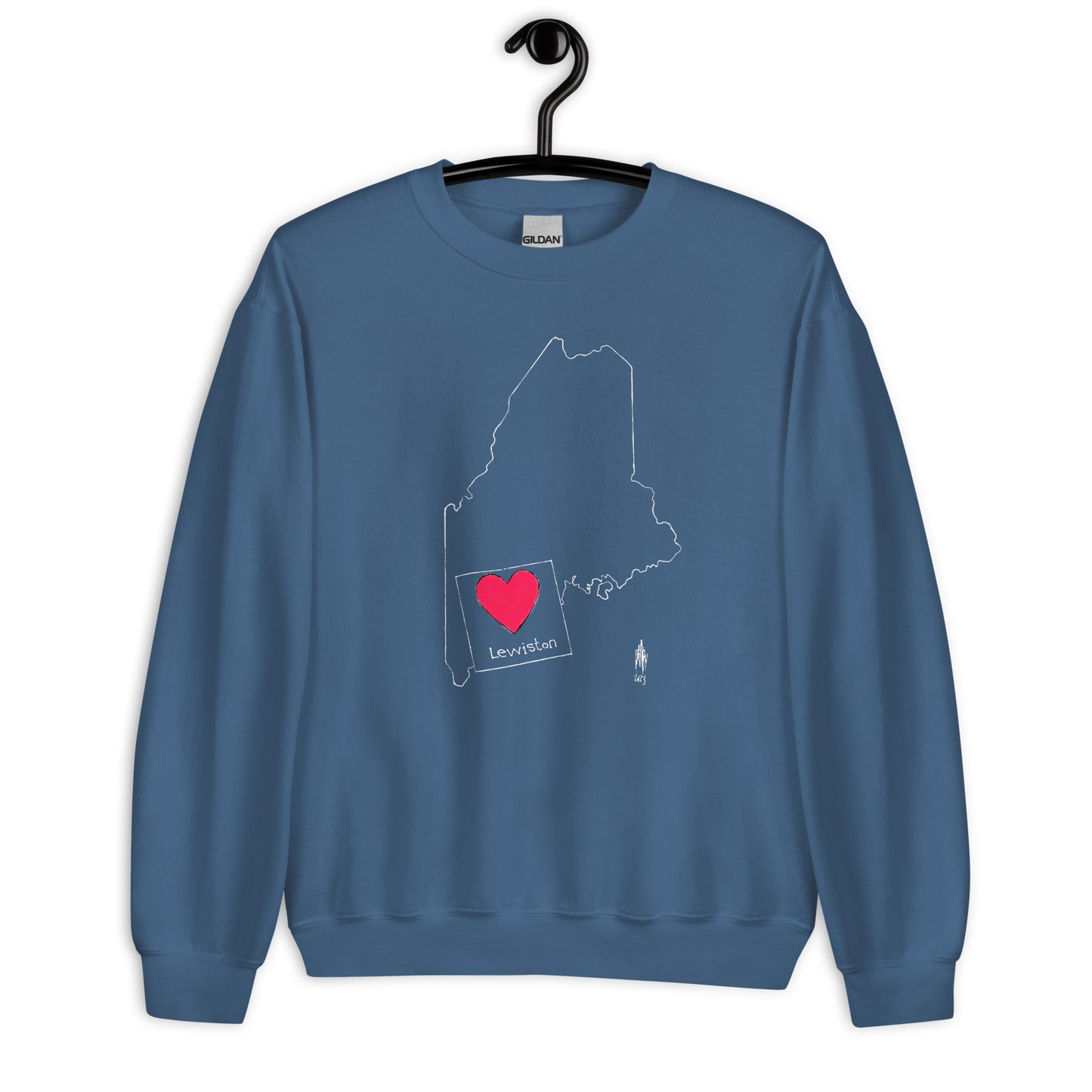 Lewiston Unisex Sweatshirt White Outline