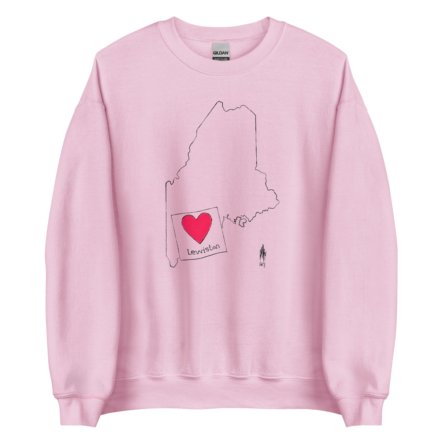 Lewiston Unisex Sweatshirt Black Outline