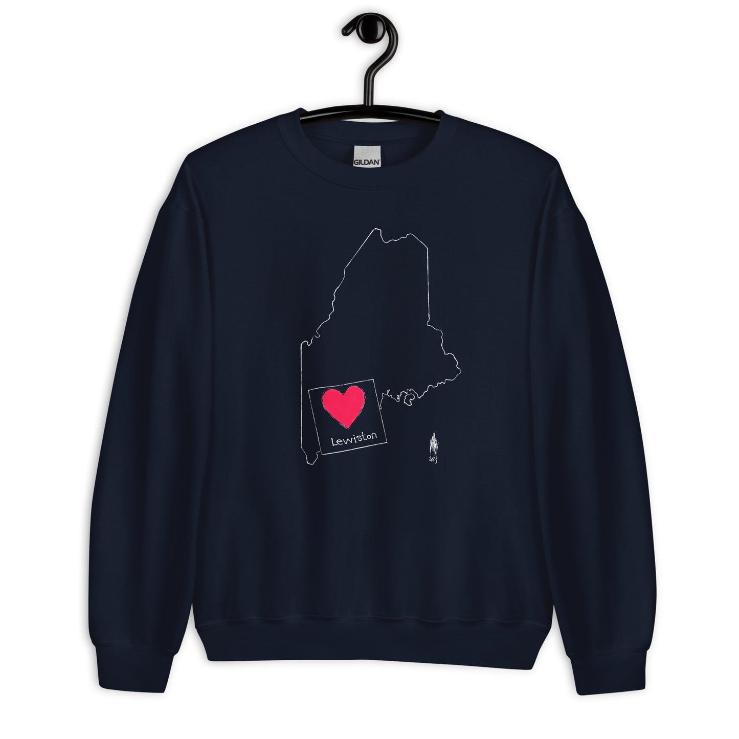 Lewiston Unisex Sweatshirt White Outline