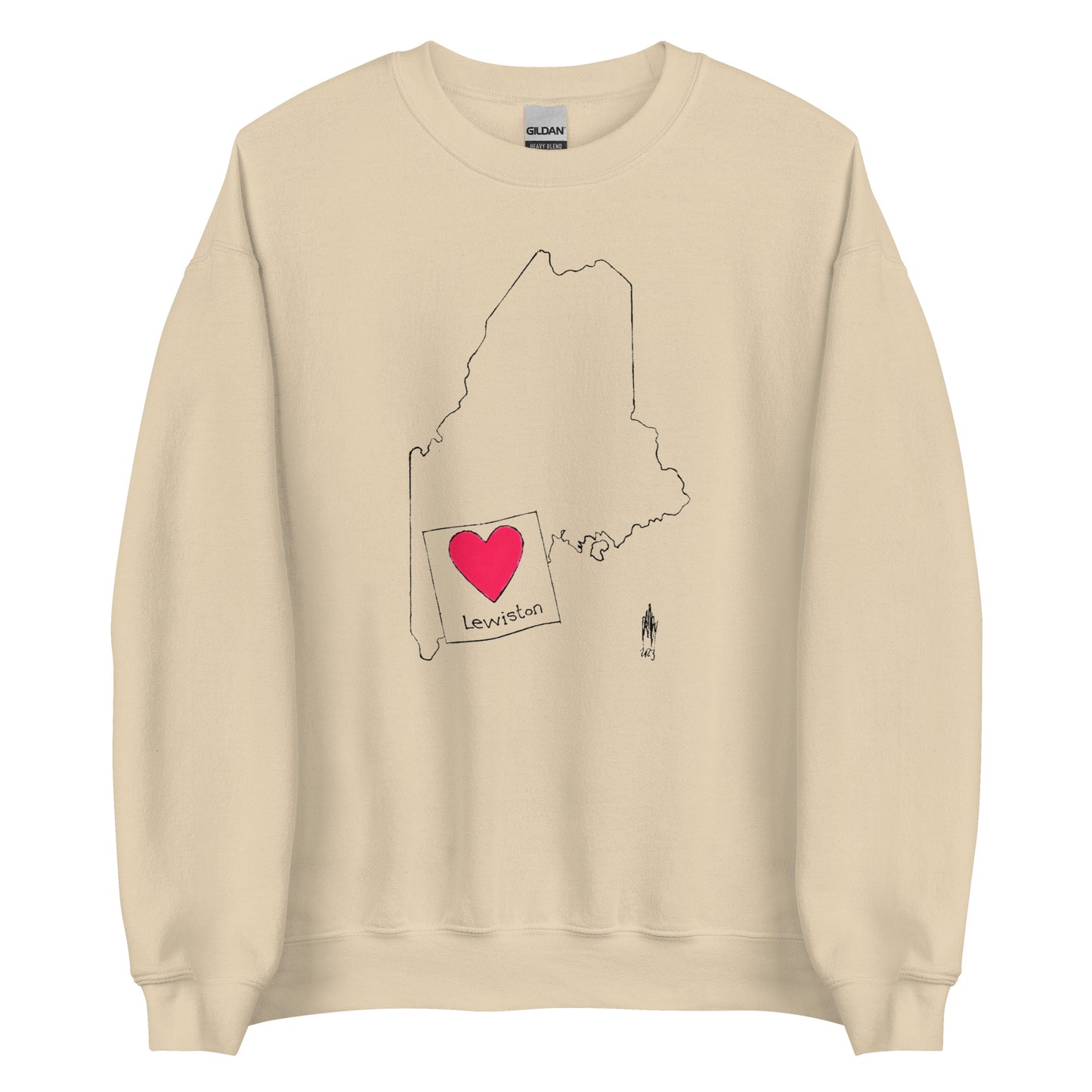 Lewiston Unisex Sweatshirt Black Outline