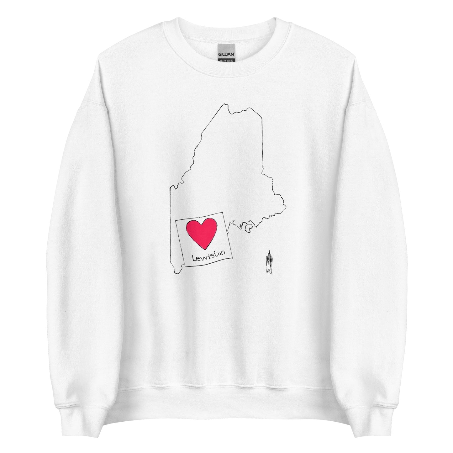 Lewiston Unisex Sweatshirt Black Outline