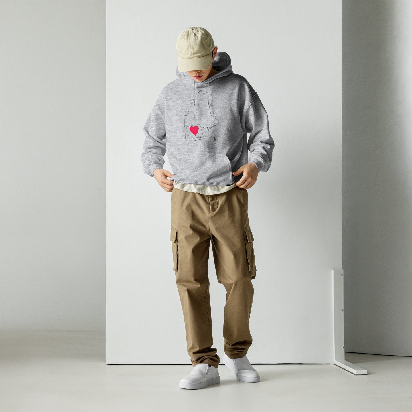 Lewiston Unisex Hoodie Black Outline