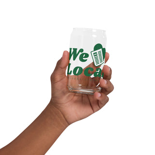 We Love Local News Can-Shaped Glass
