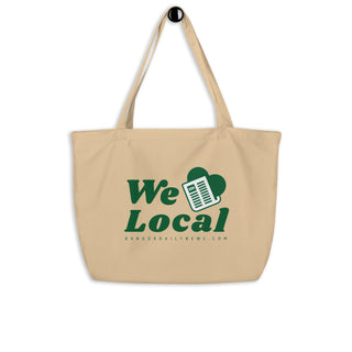 We Love Local News Large Double Sided Organic Tote Bag
