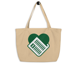 BDN Logo & Heart News - Large Organic Tote Bag